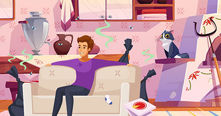 Imagen representativa del trastorno de Diógenes y sus efectos