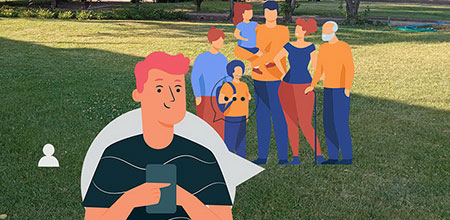 Interacción social en plataformas digitales A través de las redes sociales podemos interactuar con amigos, familiares y otros