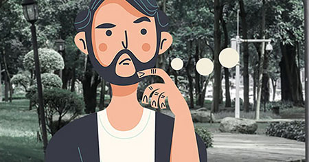 Creencias irracionales en relaciones de pareja Visualización de una pareja enfrentando creencias irracionales
