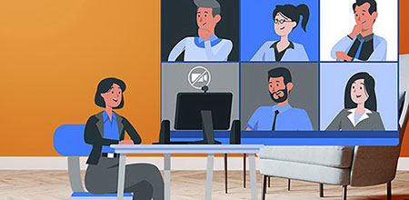 Reuniones a distancia mediante videollamadas Las reuniones a distancia por aplicaciones de videollamadas son muy comunes