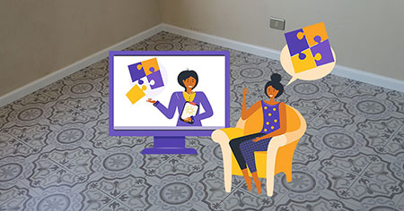 Terapias psicológicas en línea, bienestar accesible Persona realizando una terapia online en su computadora, en un ambiente tranquilo